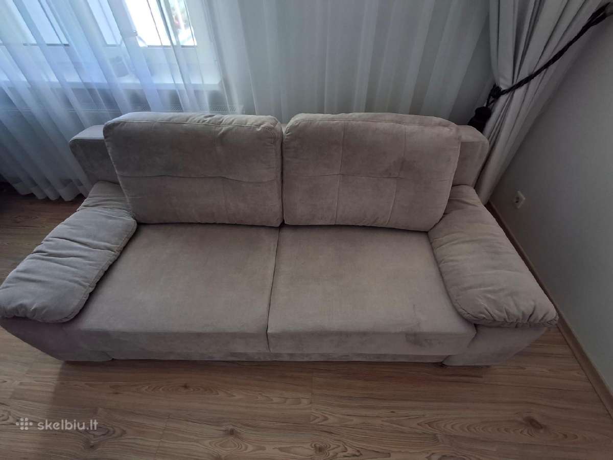 Pilka sofa/lova - nuotraukos Nr. 2