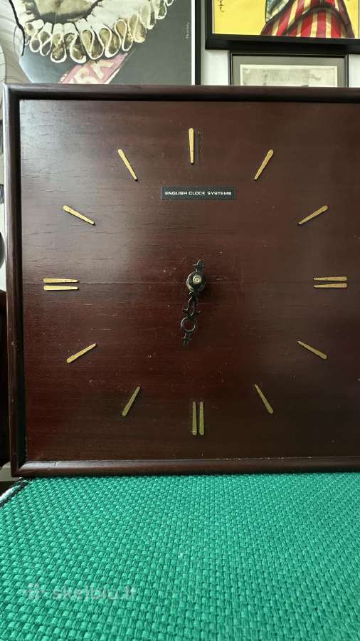 Retro laikrodis English Clock Systems (veikia) - nuotraukos Nr. 2