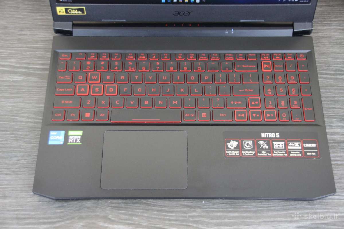 Acer Nitro An515-57 i5-11gen rtx 3050ti 144hz 512g - nuotraukos Nr. 2
