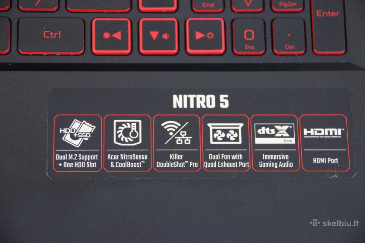Acer Nitro An515-57 i5-11gen rtx 3050ti 144hz 512g - nuotraukos Nr. 3