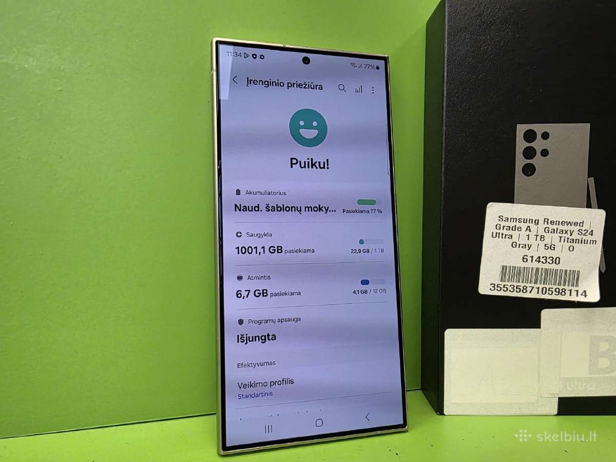 Samsung S24 Ultra 1tb 12mėn garantija - nuotraukos Nr. 2