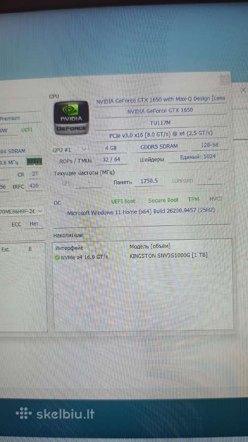 Lenovo S540: i5 + 1650 + 1tb SSD nvme - nuotraukos Nr. 6