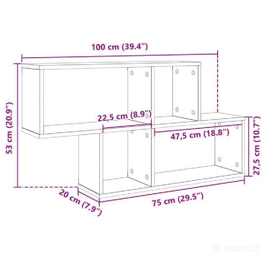 Sieninė lentyna, apdirbta mediena vidaxl(848019) - nuotraukos Nr. 7