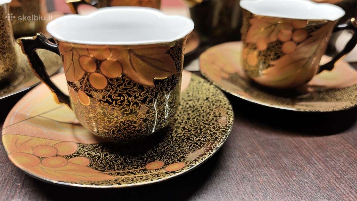 Japoniškas porceliano servizas 24ct Gold - nuotraukos Nr. 3