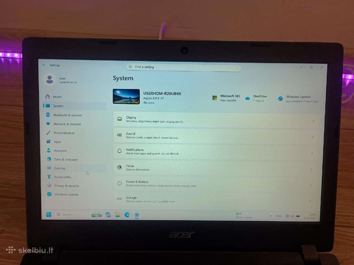 Parduodamas Acer Aspire 3 nešiojamas kompiuteris - nuotraukos Nr. 10