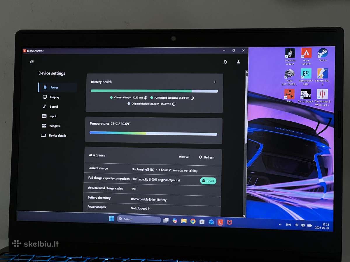 Parduodamas Lenovo L340 su Gtx 1650, I5-9k, 512gb. - nuotraukos Nr. 10