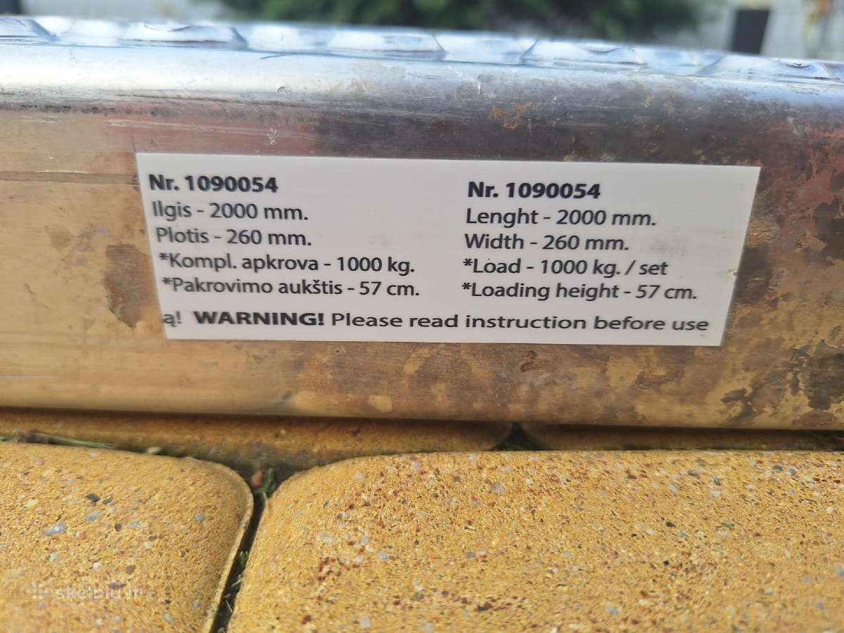 Lengvajai technikai užvažiavimo rampos trapai - nuotraukos Nr. 2