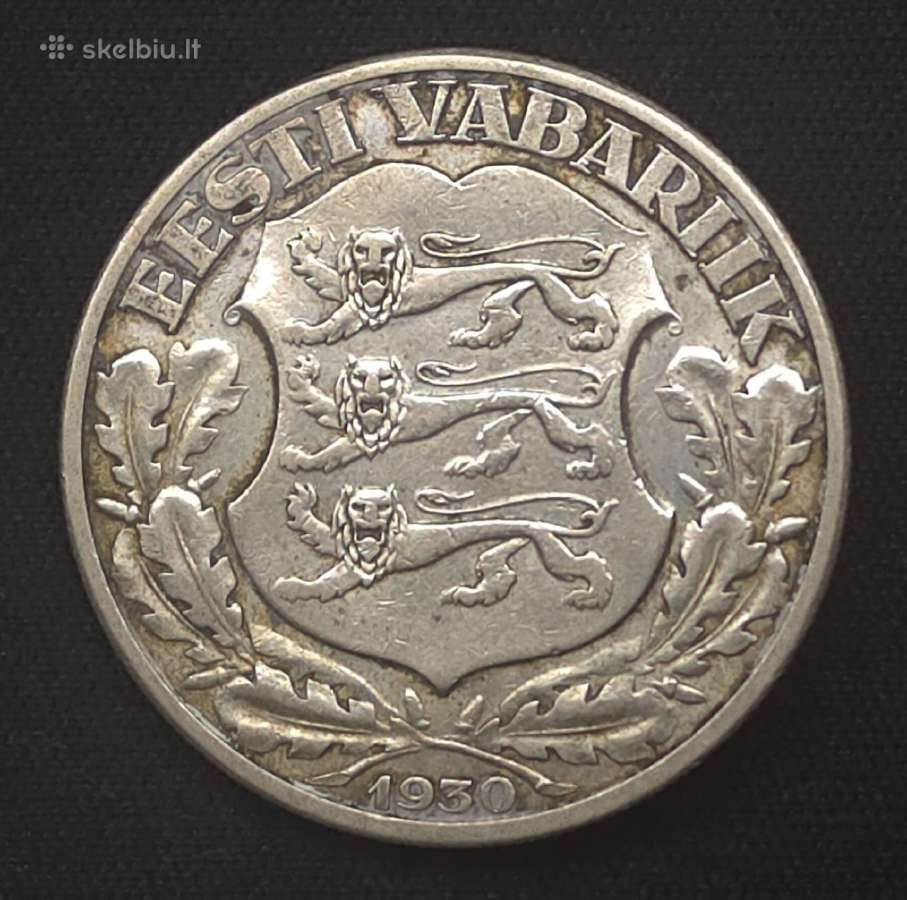 Sidabrinė moneta 2 krooni 1930 m. (Estija) - nuotraukos Nr. 6