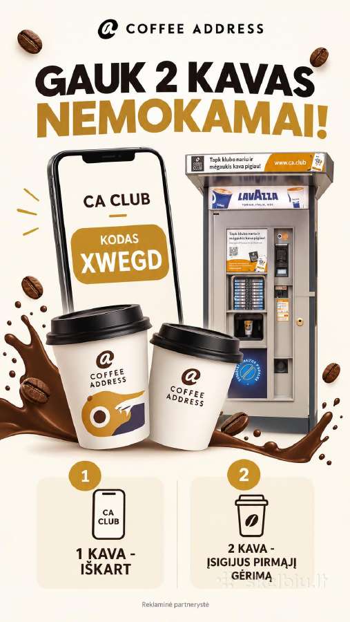 2 kavos nemokamai Ca Club su kodu Xwegd - nuotraukos Nr. 3
