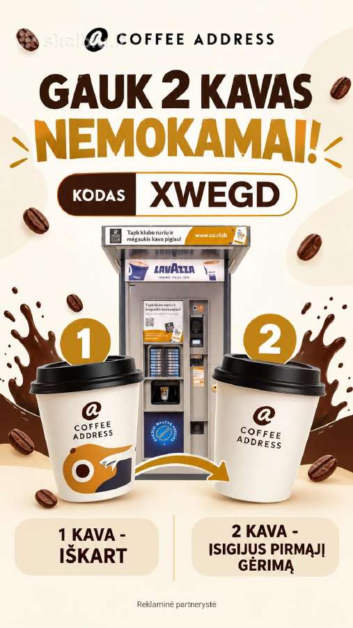 2 kavos nemokamai Ca Club su kodu Xwegd - nuotraukos Nr. 2
