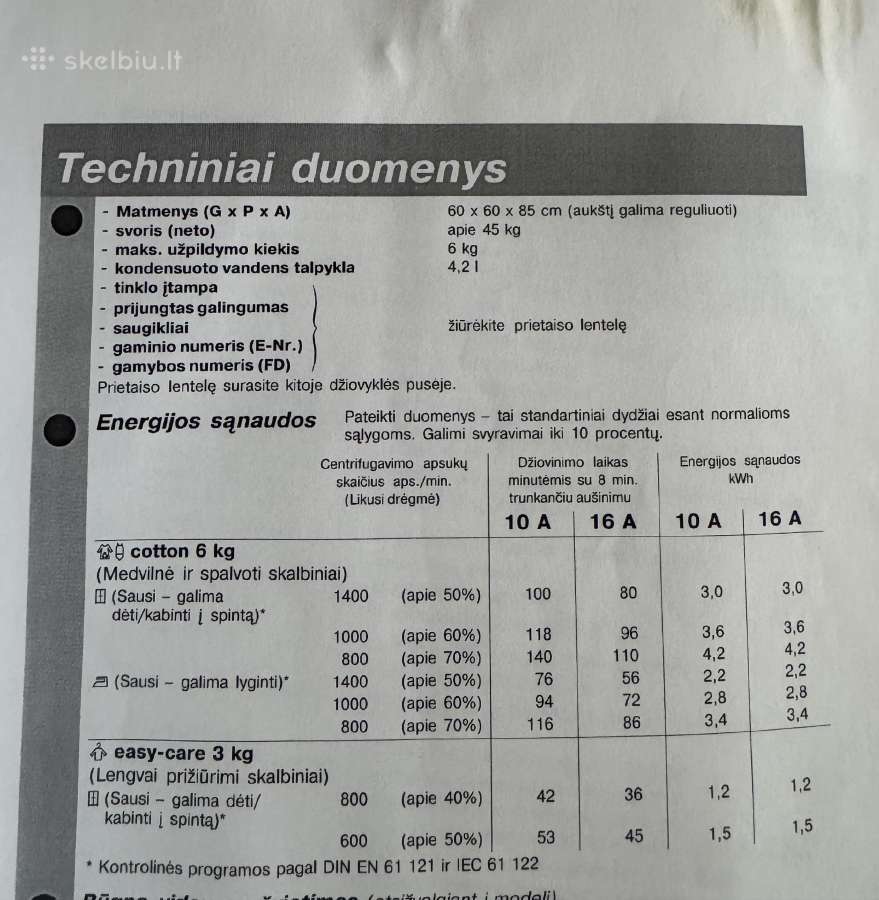 Siemens skalbinių džiovyklė - nuotraukos Nr. 7