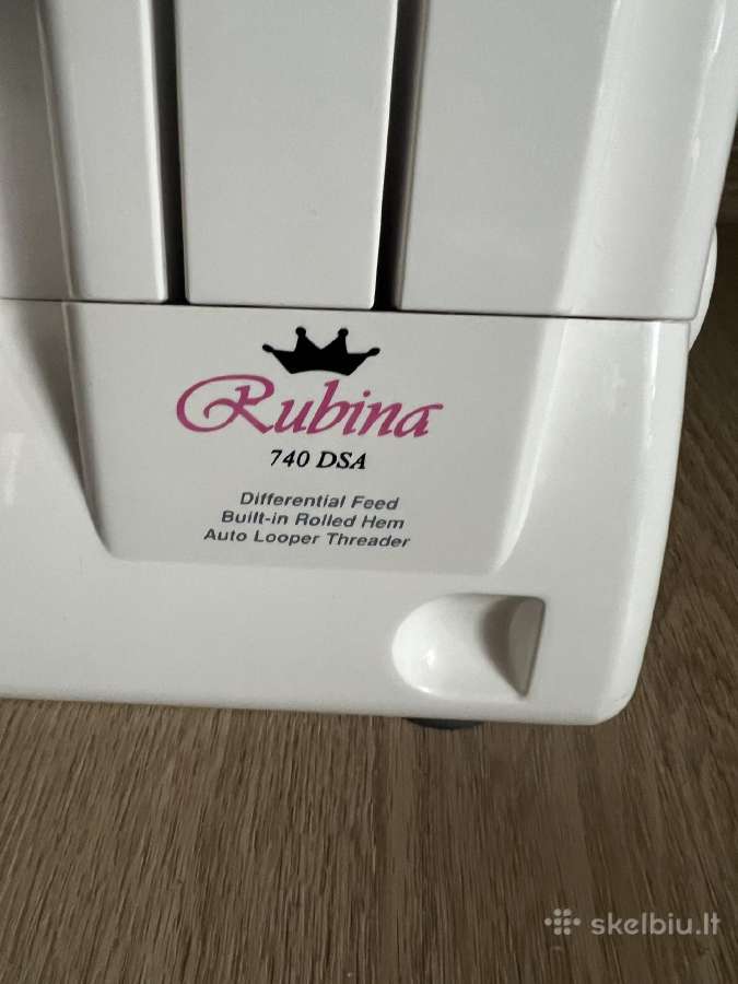 Rubina 740 Dsa 3/4 siūlų overlokas su pedalu - nuotraukos Nr. 6