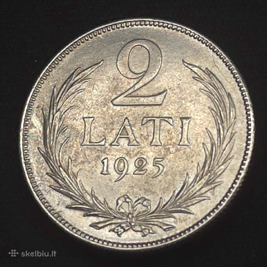 Sidabrinė moneta 2 lati 1925 m. (Latvija) - nuotraukos Nr. 8