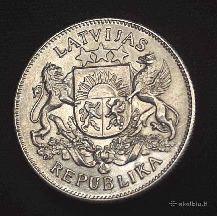 Sidabrinė moneta 2 lati 1925 m. (Latvija) - nuotraukos Nr. 9