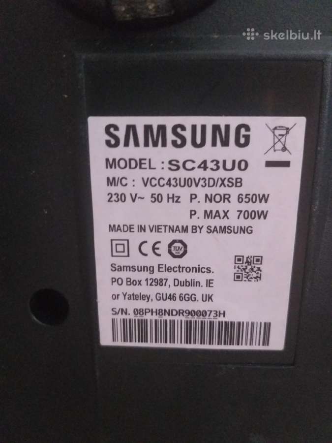 Dulkių siurblys Samsung Sc43u0 - nuotraukos Nr. 2