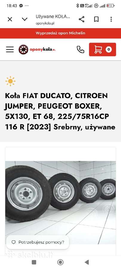 Parduodu 225/75 R16 Continental 22metu universal. - nuotraukos Nr. 2
