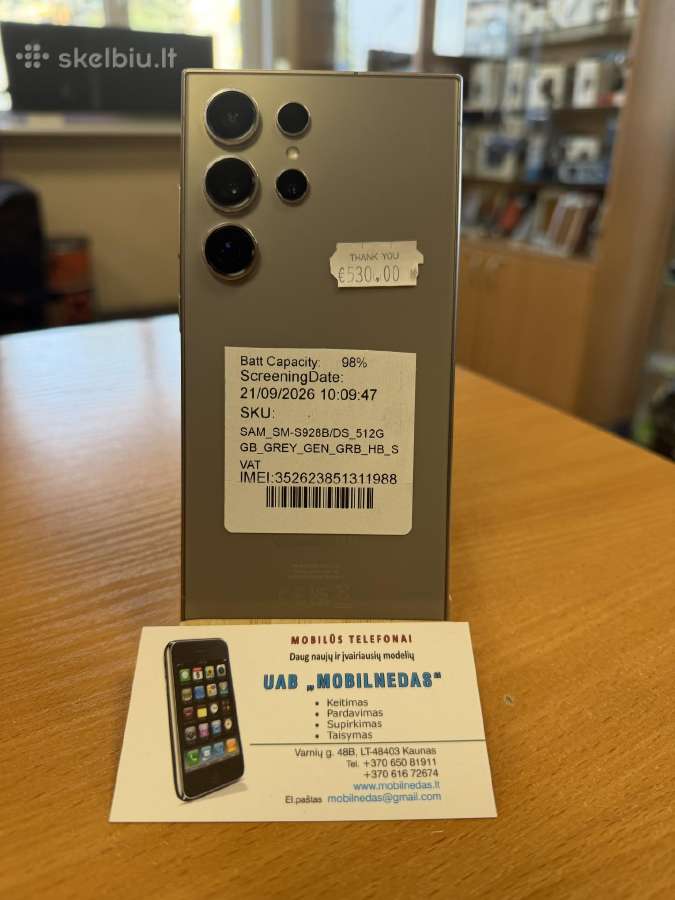 Samsung s24 Ultra 512gb Silver Kaina 530eur - nuotraukos Nr. 2