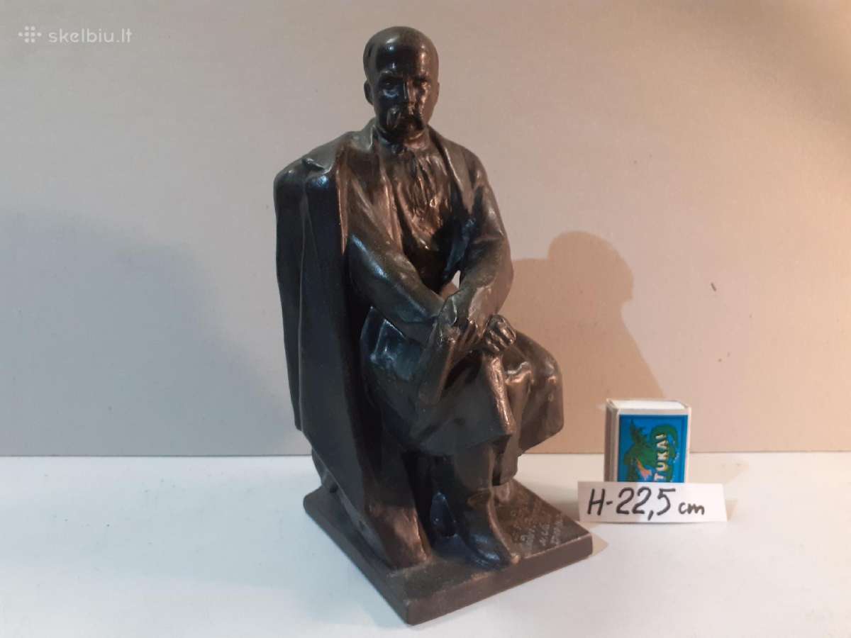TSRS metalinė Taraso Ševčenkos statulėlė 1963m. - nuotraukos Nr. 13