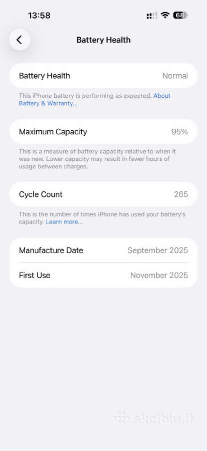 iPhone 17 pro Max 256gb Deep Blue - nuotraukos Nr. 3