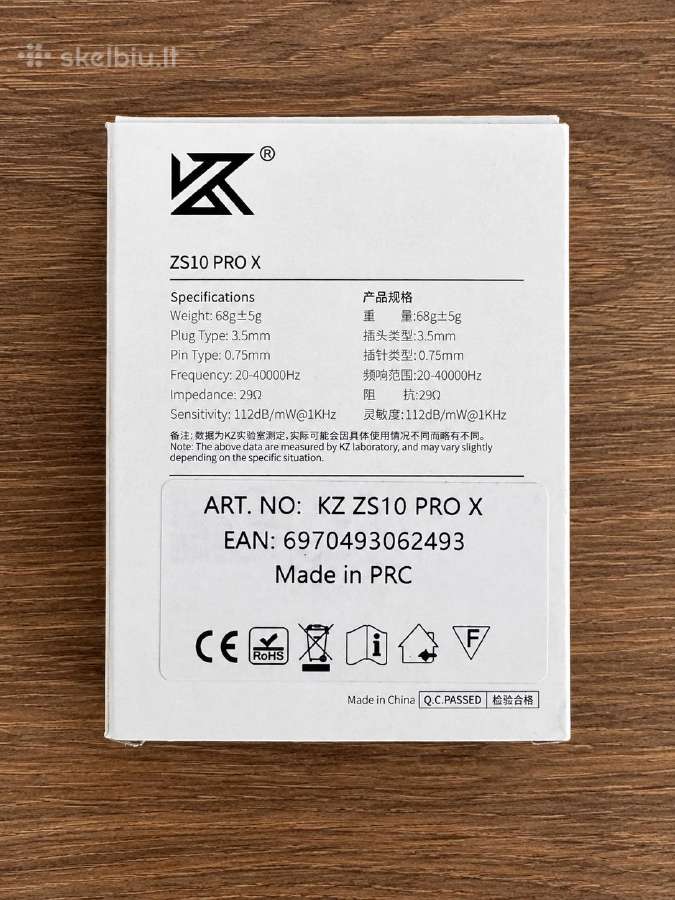 Kz Zs10 Pro X In ear ausinės - nuotraukos Nr. 2