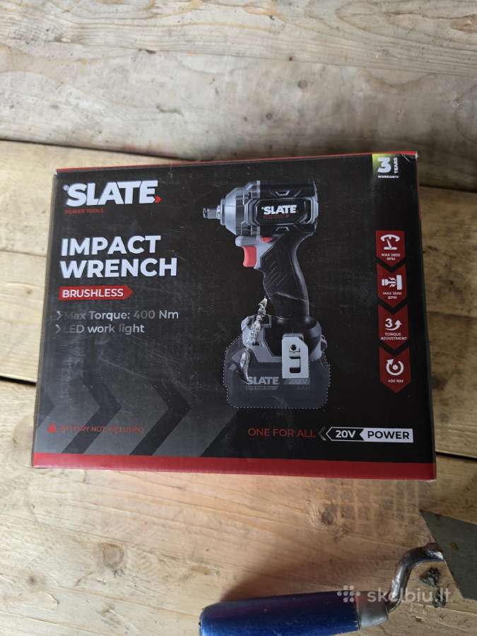 Slate Brushless 20v 400nm smūginis suktukas - nuotraukos Nr. 2
