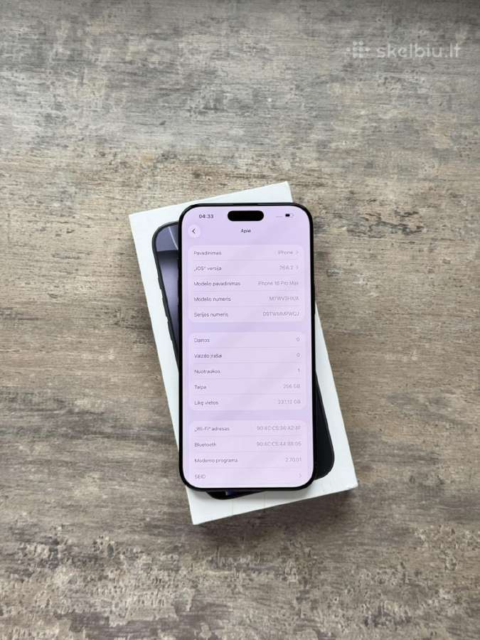 Apple iPhone 16 pro Max 256gb Gerai veikiantis - nuotraukos Nr. 13