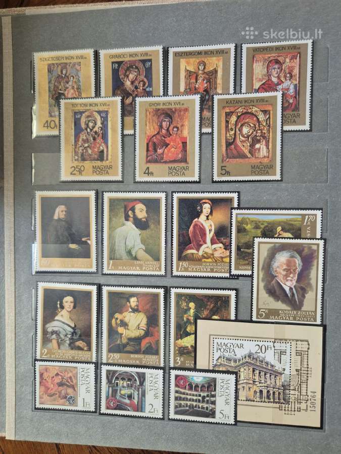 Pašto ženklų albumas su teminiu rinkiniu - Menas - nuotraukos Nr. 4