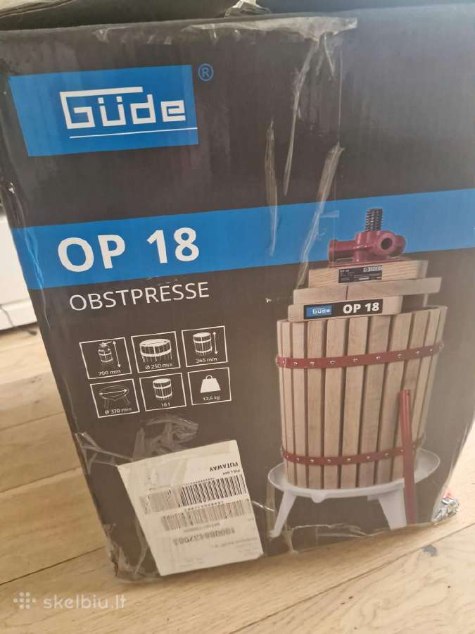 Sulčių spaudyklė 18l – obuoliams Presas vynuogėms - nuotraukos Nr. 5