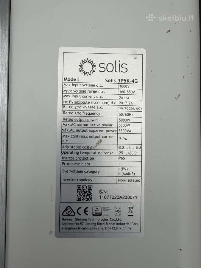 Solis 5kw inverteris - nuotraukos Nr. 2
