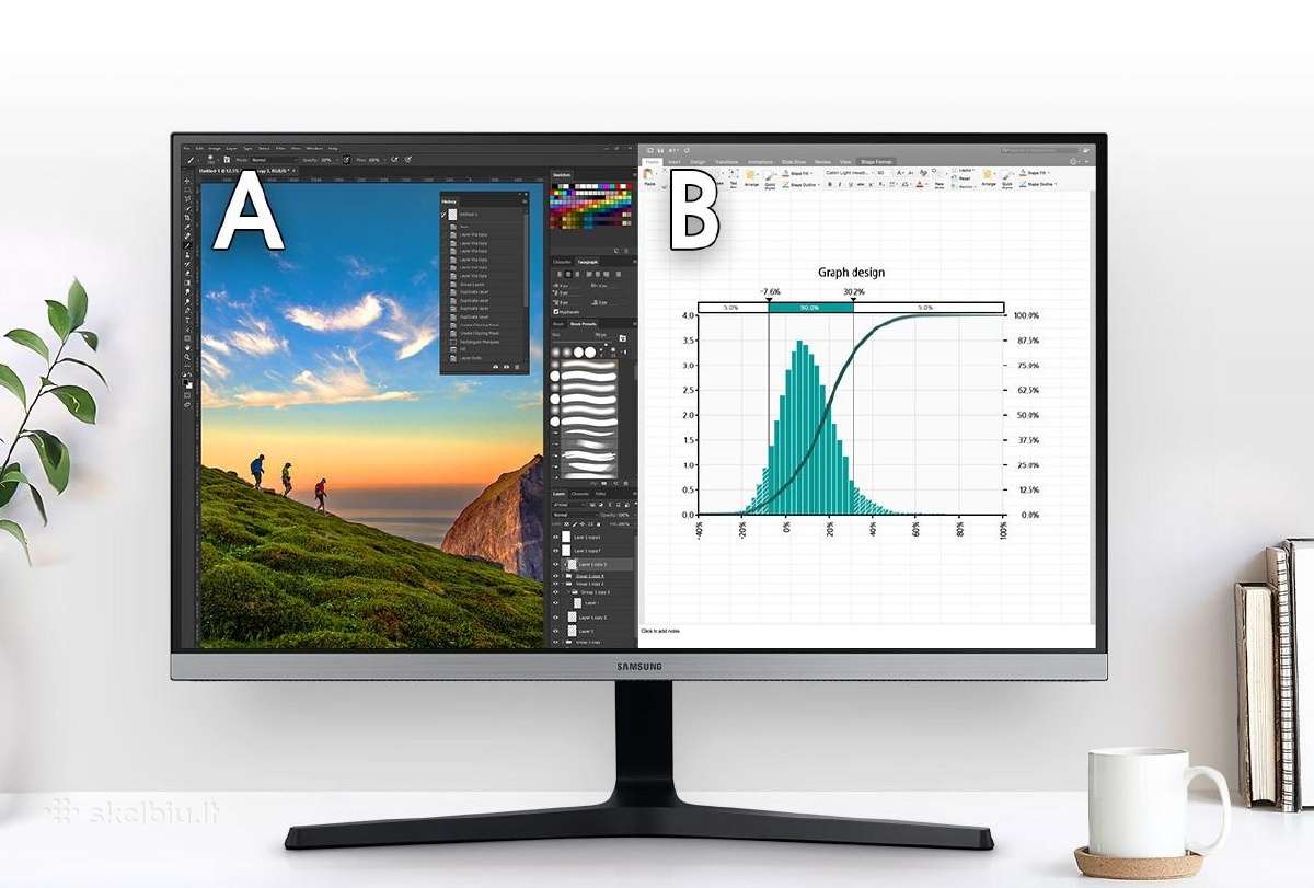 28" 4k Uhd Ips Samsung U28r550uqp su garantija - nuotraukos Nr. 3