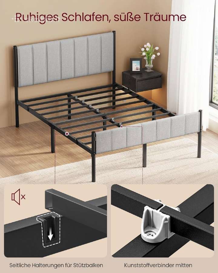 Tvirta Vasagle dvigulė lova 140*200 cm - nuotraukos Nr. 4