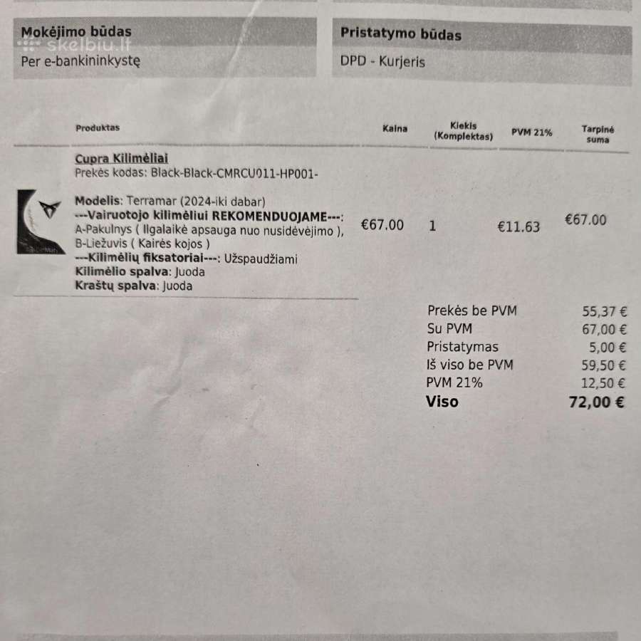 Cupra Terramar Eva kilimėliai - nuotraukos Nr. 5