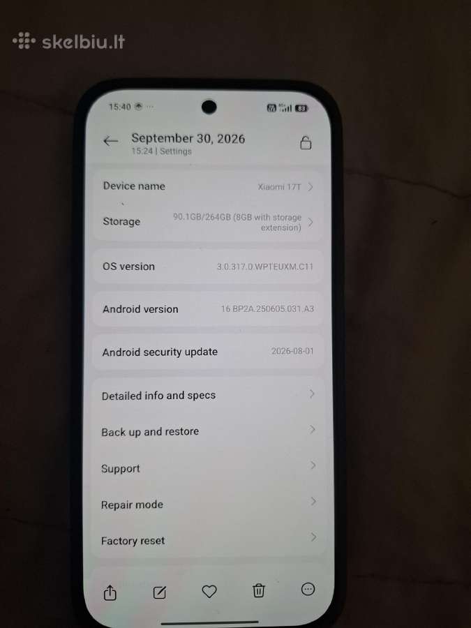 Parduodamas Xiaomi T17 256 - nuotraukos Nr. 3