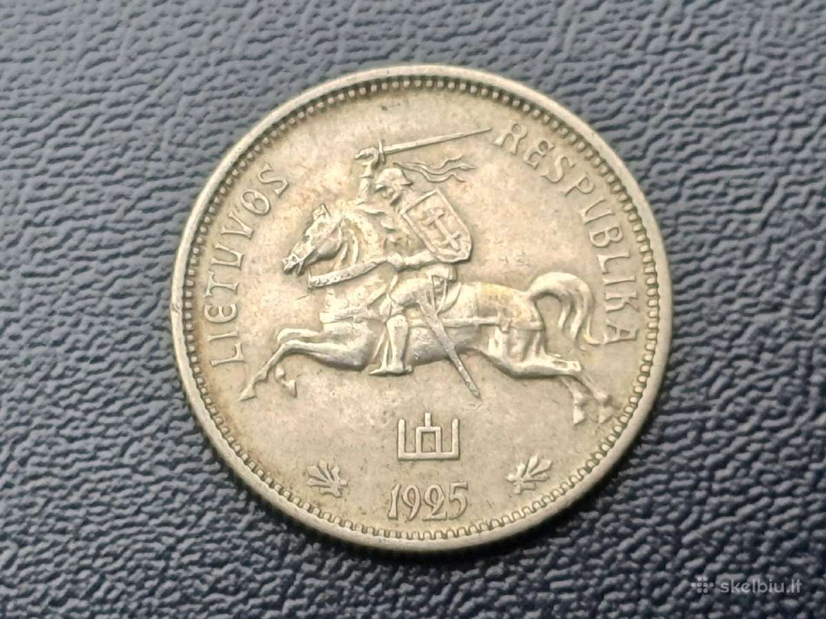 2 litai 1925m. Sidabras - nuotraukos Nr. 2