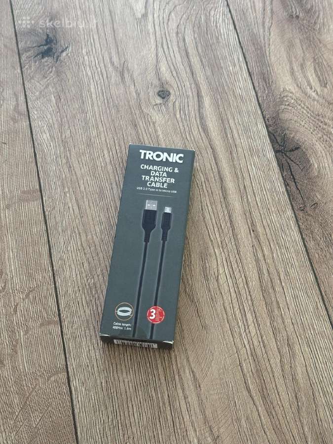 Micro-usb/usb kabelis, 180 cm, juodas - nuotraukos Nr. 2