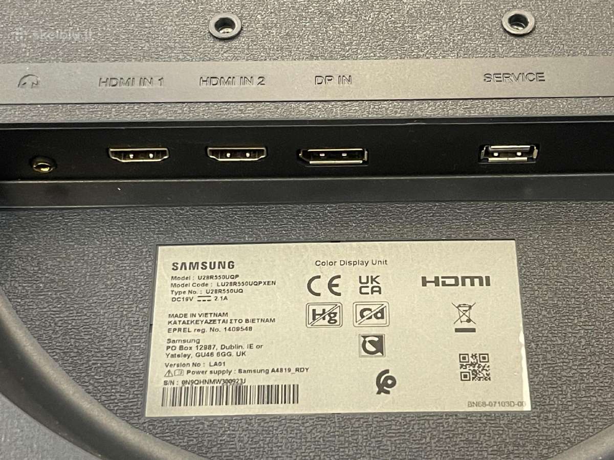 28" 4k Uhd Ips Samsung U28r550uqp su garantija - nuotraukos Nr. 9