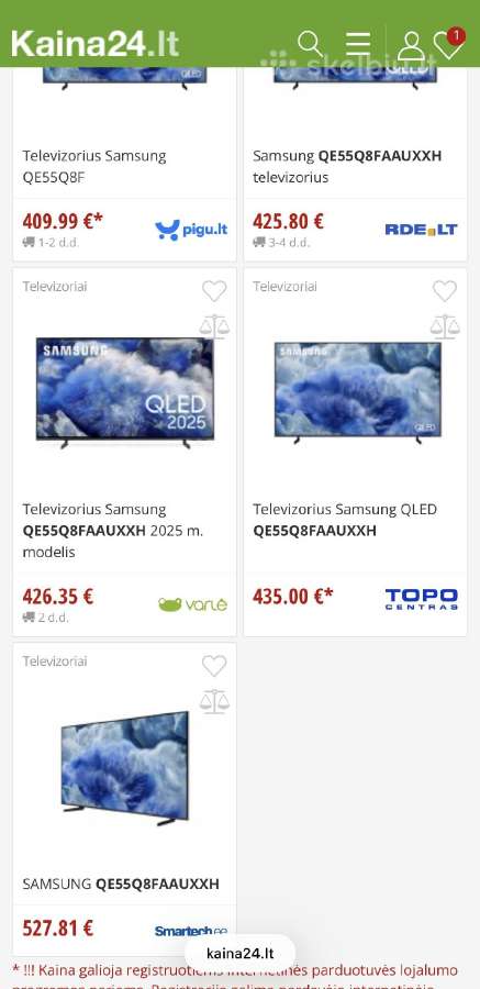 Samaung Televizorius - nuotraukos Nr. 3