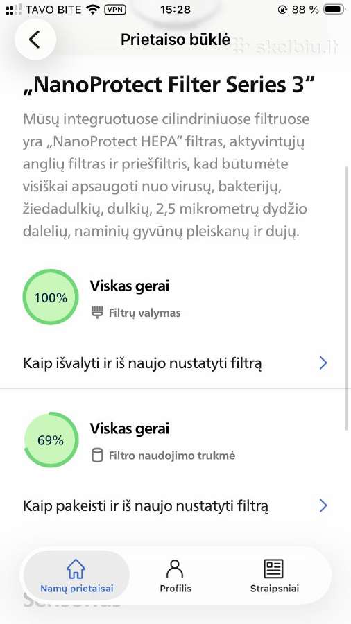 Philips Air Purifier 1000 Series oro valytuvas - nuotraukos Nr. 4