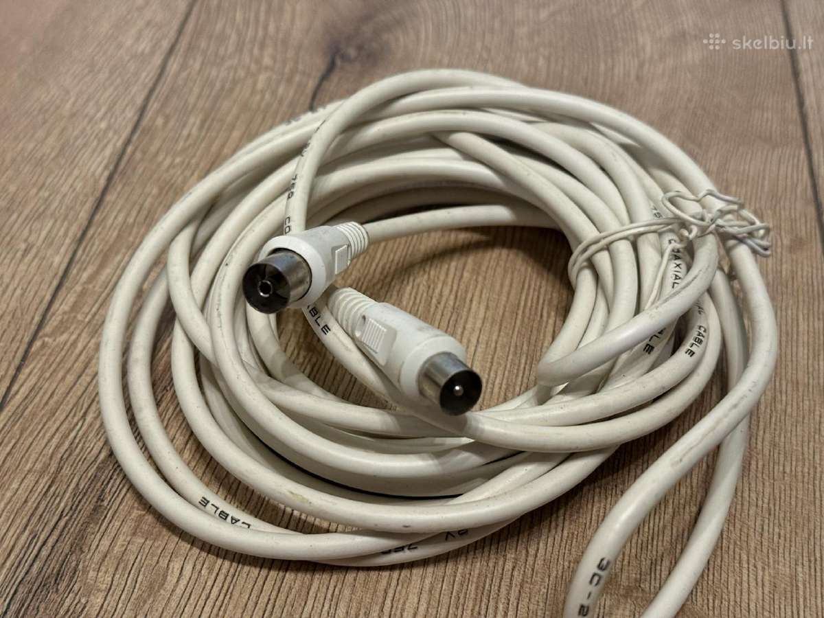 Coax Cable, 5m baltas - nuotraukos Nr. 3