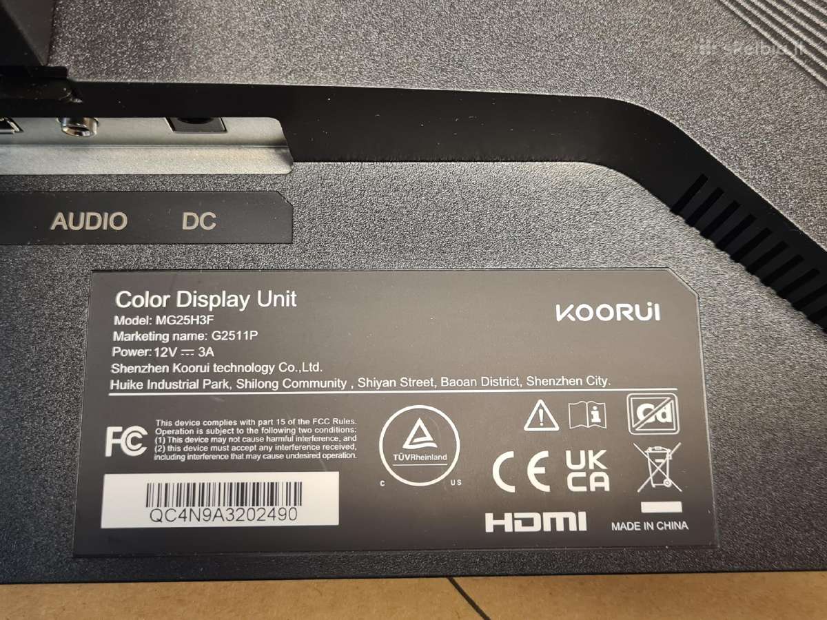 Monitorius Koorui G2511p 24.5 Fhd Fast Ips - nuotraukos Nr. 4