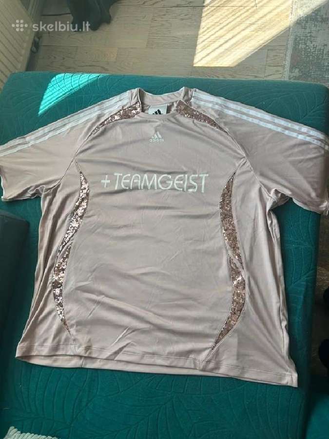 Adidas oversize marškinėliai su blizgučiais - nuotraukos Nr. 3