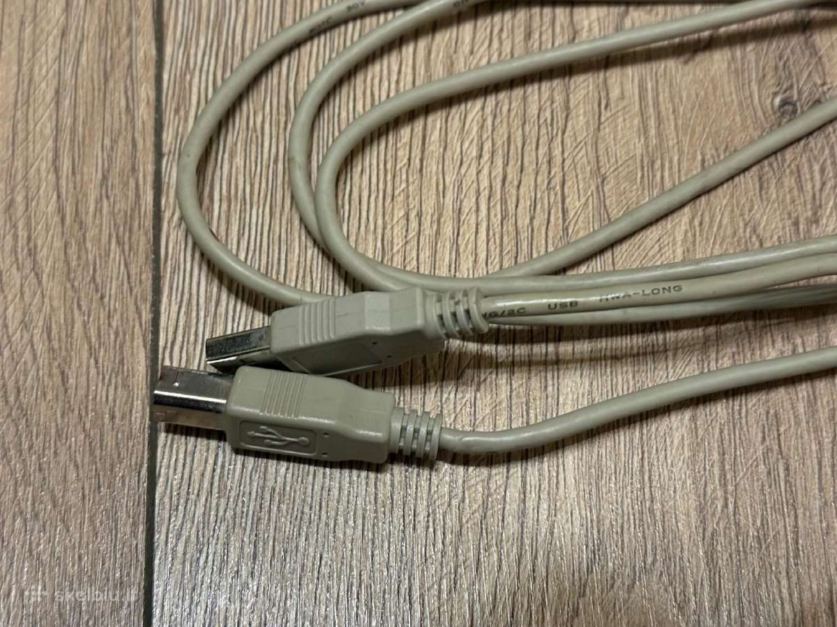 Kabelis spausdintuvams usb-a/usb-b 1.85m pilkas - nuotraukos Nr. 4