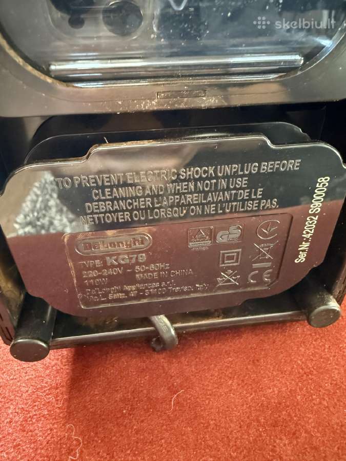 1 k. naudota kavamalė Delonghi Kg79 - nuotraukos Nr. 4