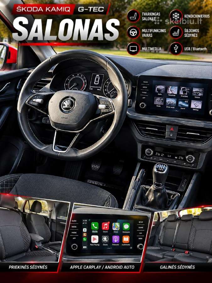 Škoda Kamiq 1.0l G-tec - nuotraukos Nr. 16