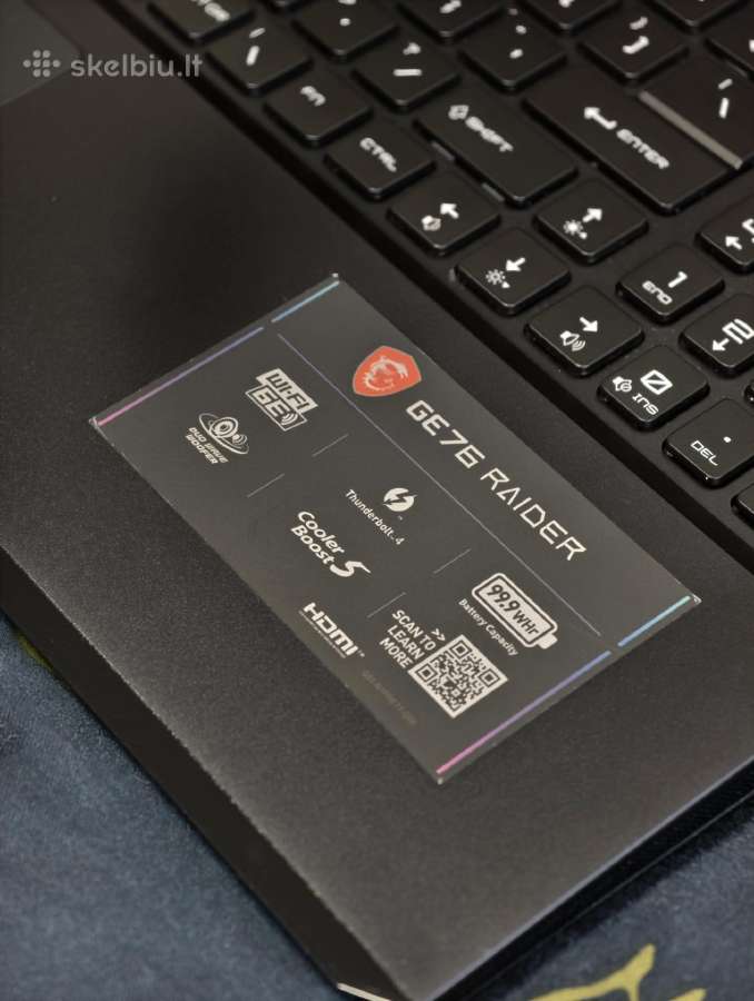 Msi Raider Ge76 – Rtx 3080 - nuotraukos Nr. 3
