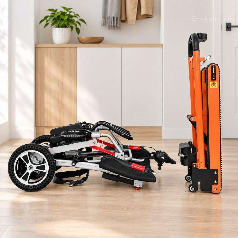 Elektrinis vežimėlis su laiptų kopikliu Fl02 - nuotraukos Nr. 14