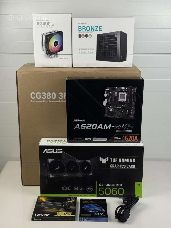 Naujas Žaidimų Pc Rtx 5060 Ryzen 5 8400f Ddr5 Am5 - nuotraukos Nr. 18