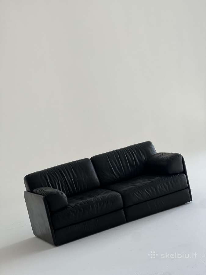 Vintažinė odinė De Sede šveicarų gamintojo sofa - nuotraukos Nr. 3