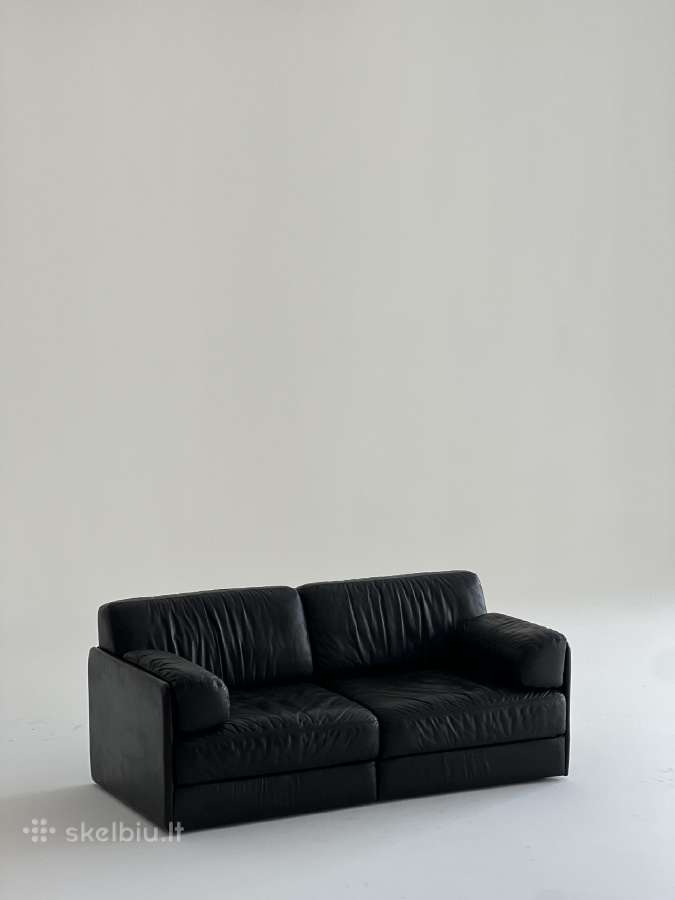 Vintažinė odinė De Sede šveicarų gamintojo sofa - nuotraukos Nr. 6