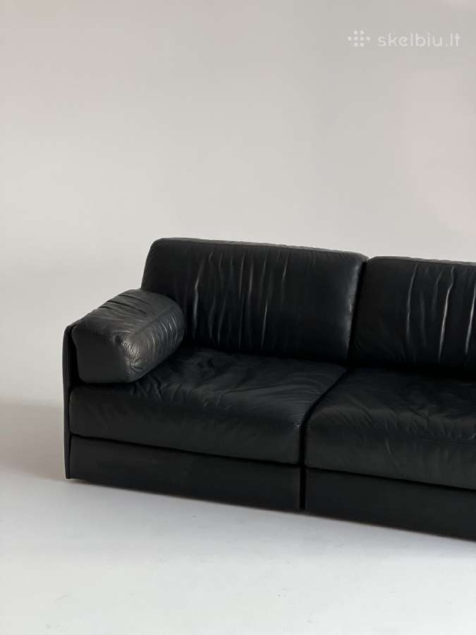 Vintažinė odinė De Sede šveicarų gamintojo sofa - nuotraukos Nr. 8